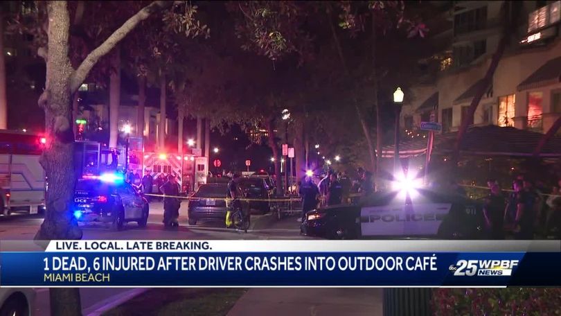 1 Dead 6 Injured After Vehicle Crashes Into Florida Outdoor Cafe