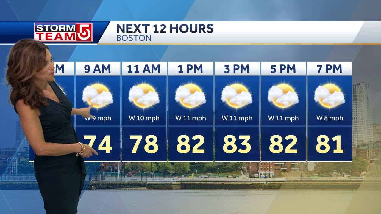 Boston MA weather today: chance of passing shower, cooler temps – NBC Boston