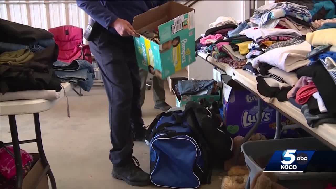 The Sooner Fire Department is filled with donations to help fire victims