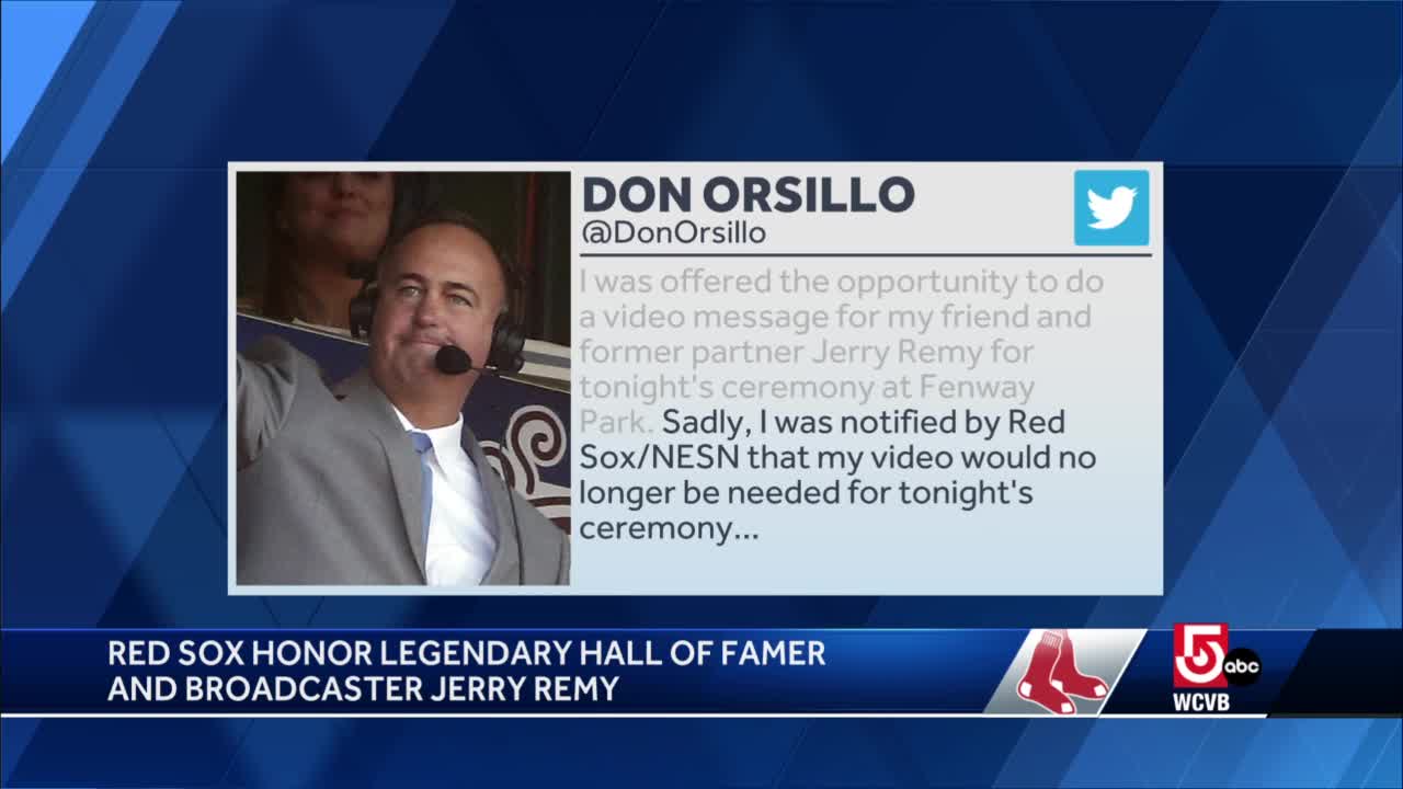 Don Orsillo says he was uninvited from Jerry Remy tribute