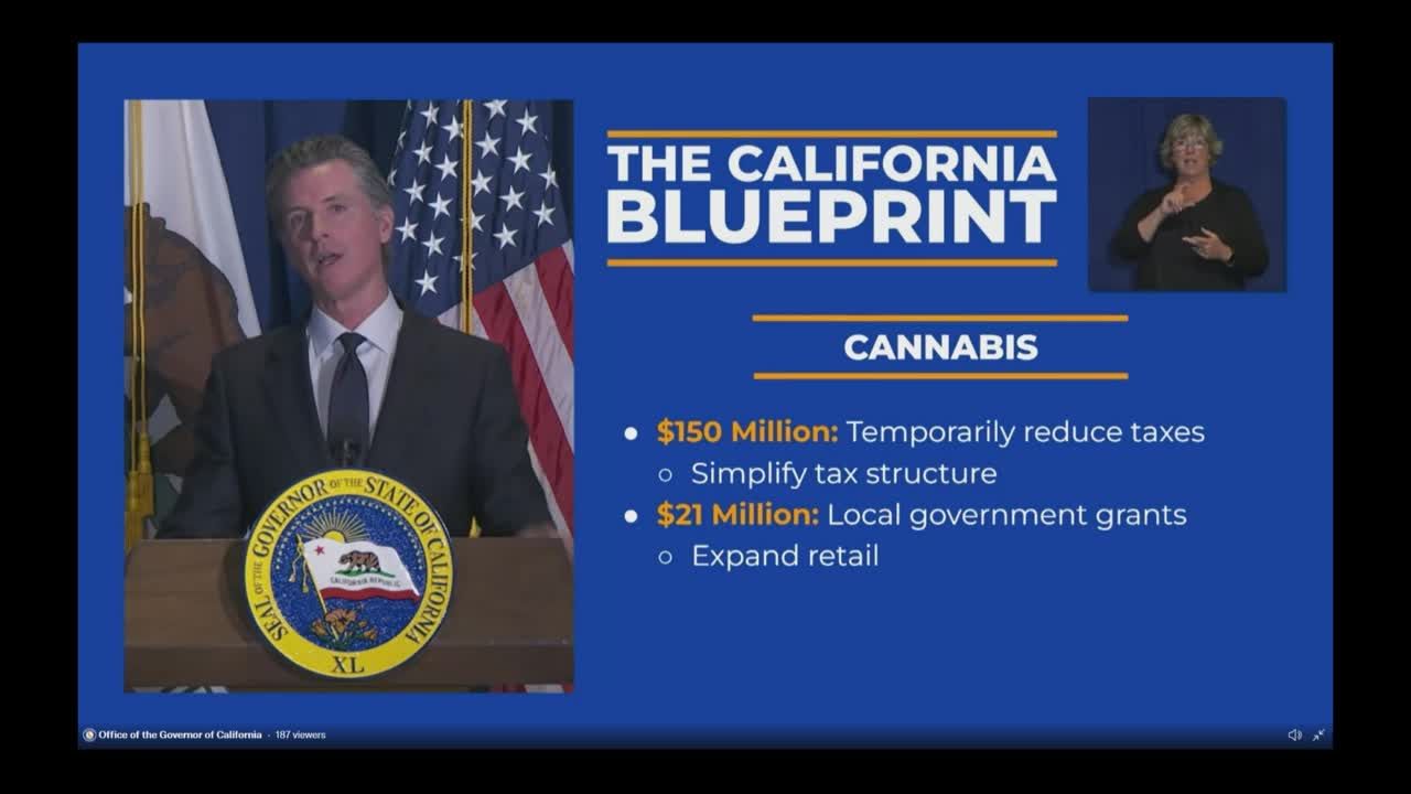 Gov. Newsom describes cannabis budget proposal