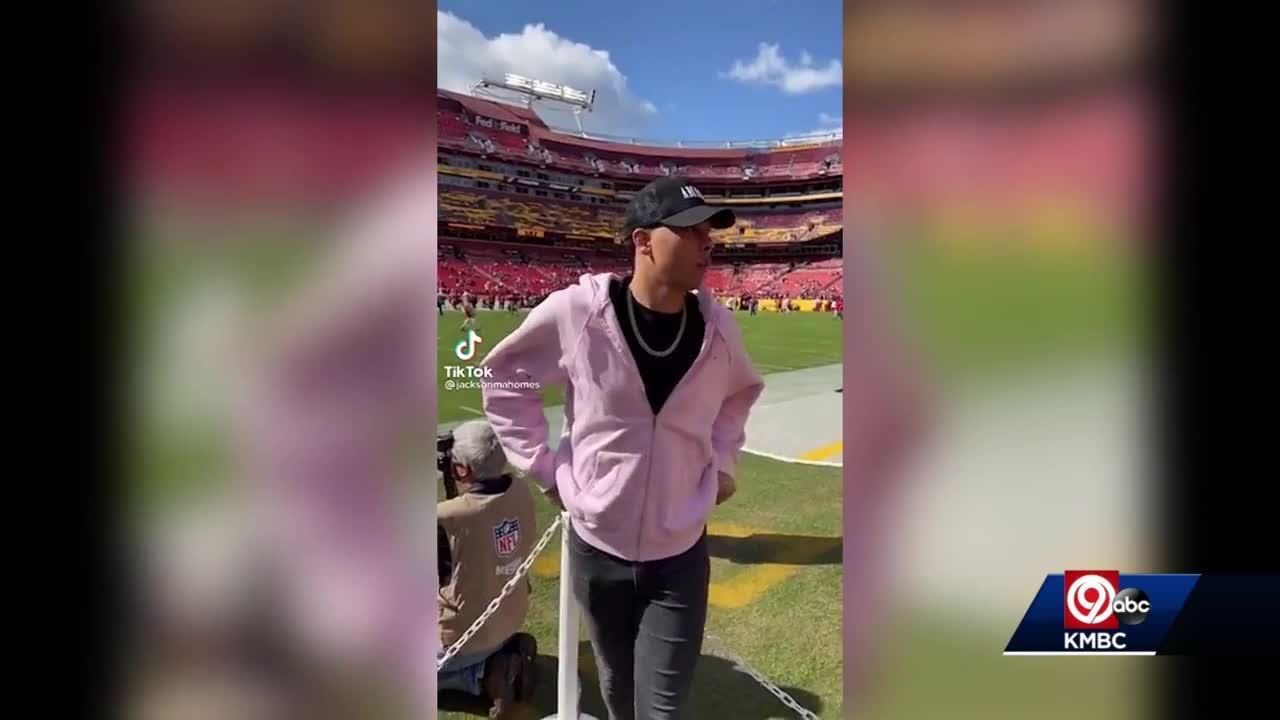 Jackson Mahomes sparks outrage for dancing on Sean Taylor's logo