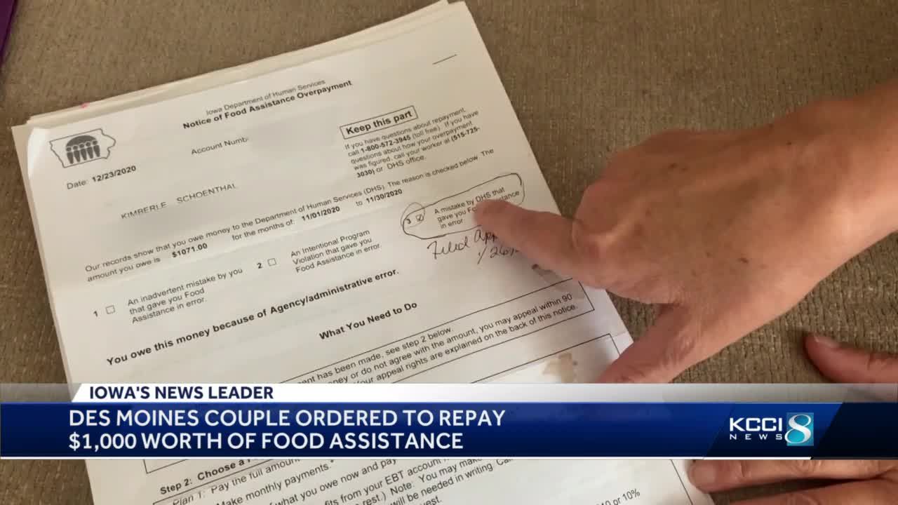 Des Moines couple ordered to repay 1 000 in food assistance