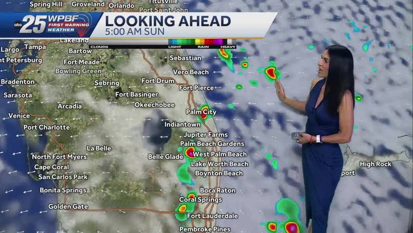 Few showers Sunday, Heat continues