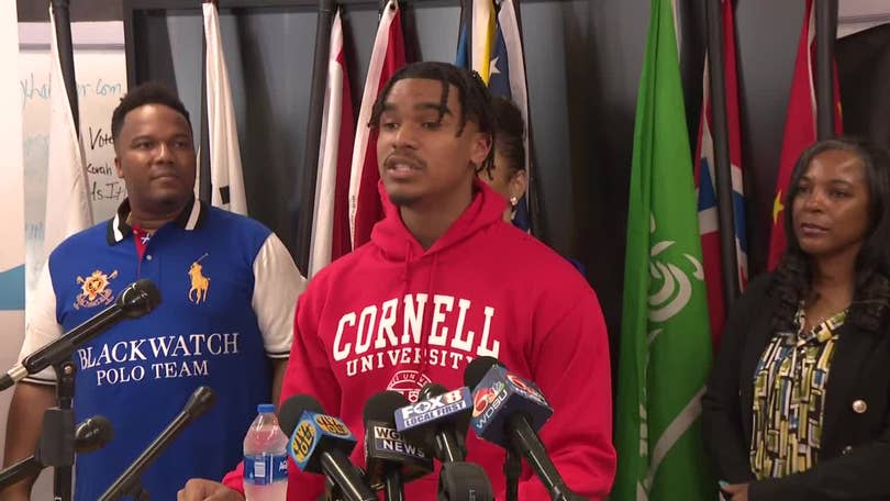 Dennis Barnes, a 16-year-old senior, picks Cornell University