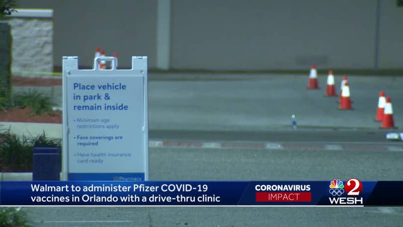 Drive-thru coronavirus testing site opening at Orlando Walmart