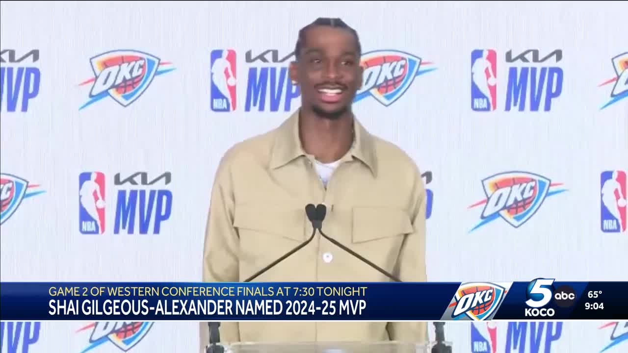 Shai-Gilgeous Alexander named NBA MVP ahead of Thunder's WCF Game 2 matchup with Timberwolves