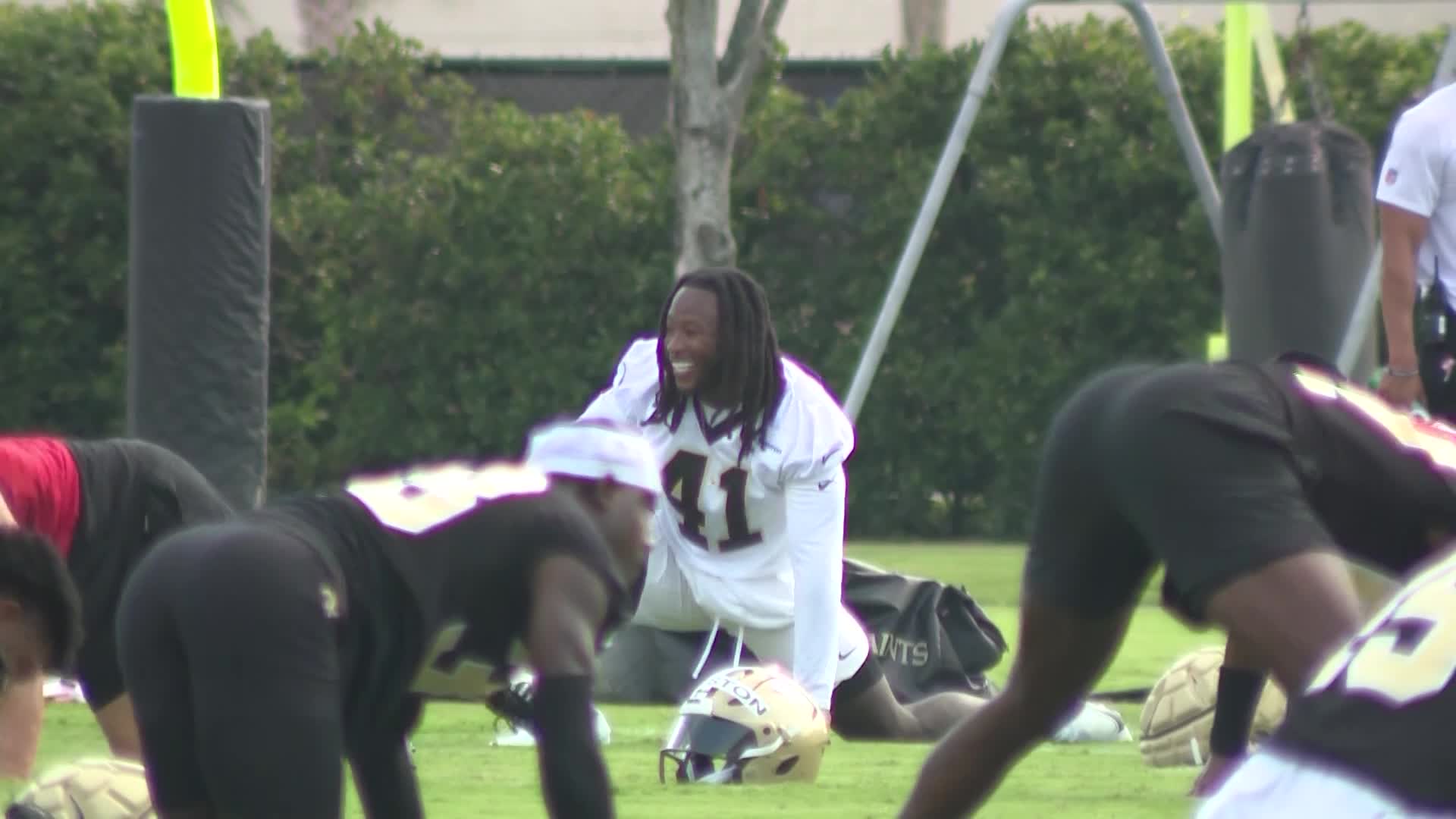 Video: Saints camp day 7 - Practice moves inside, Kamara in New York to  meet with Roger Goodell