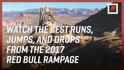 preview for Watch The Best Runs, Jumps, and Drops from the 2017 Red Bull Rampage