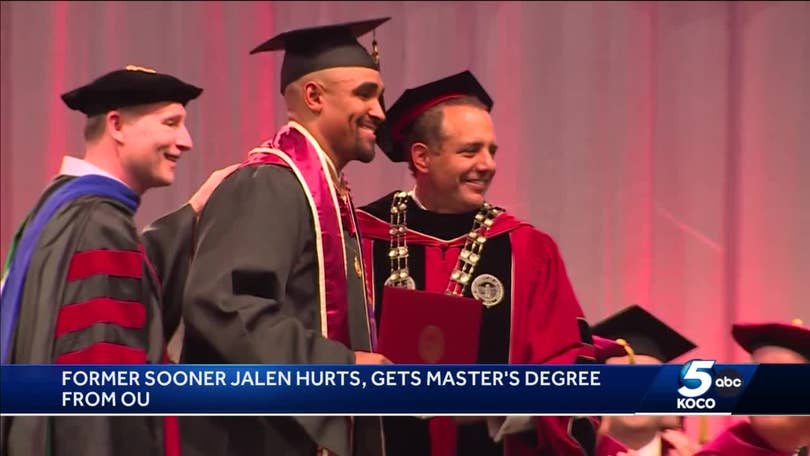 Philadelphia Eagles quarterback Jalen Hurts receives master's degree from  Oklahoma