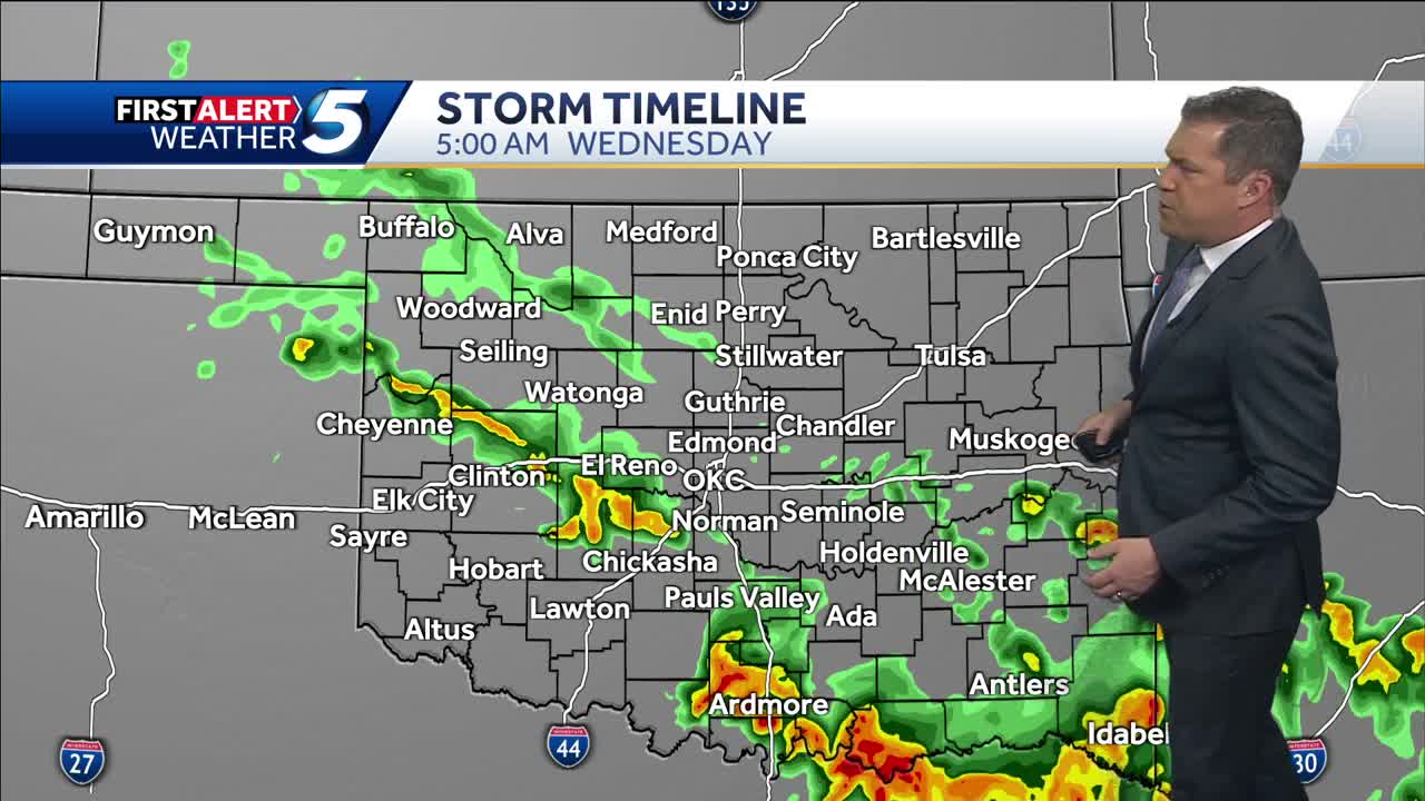 March 25,2025: Heavy rain and a few severe storms tonight