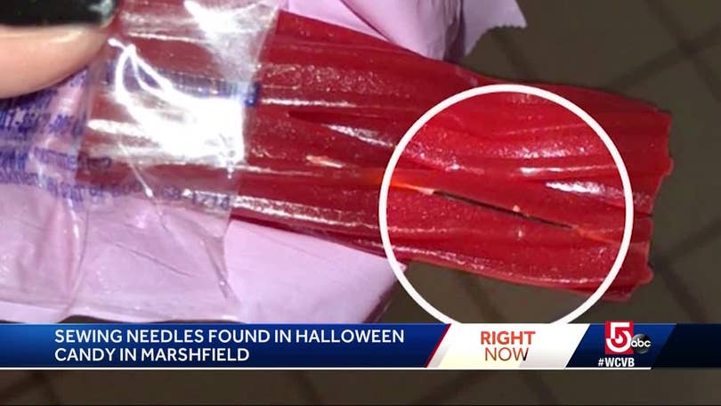 Sewing needles found in Halloween candy in one Massachusetts town