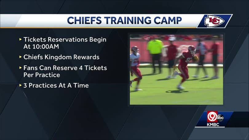 Tickets for Kansas City Chiefs training camp can be reserved today