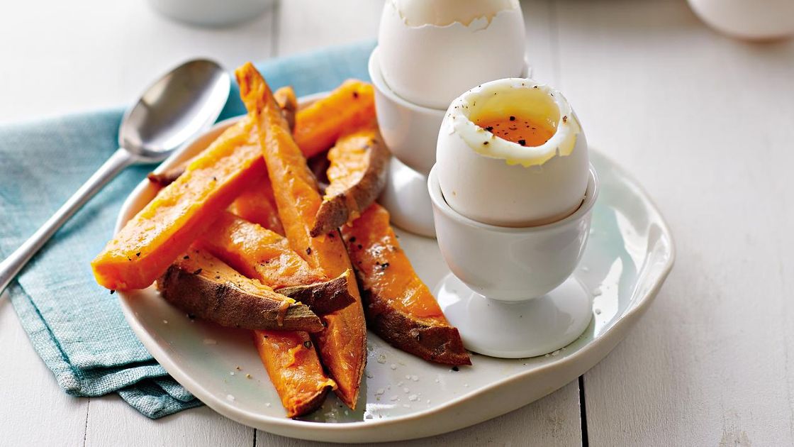 preview for Soft Boiled Eggs and Sweet Potato Soldiers