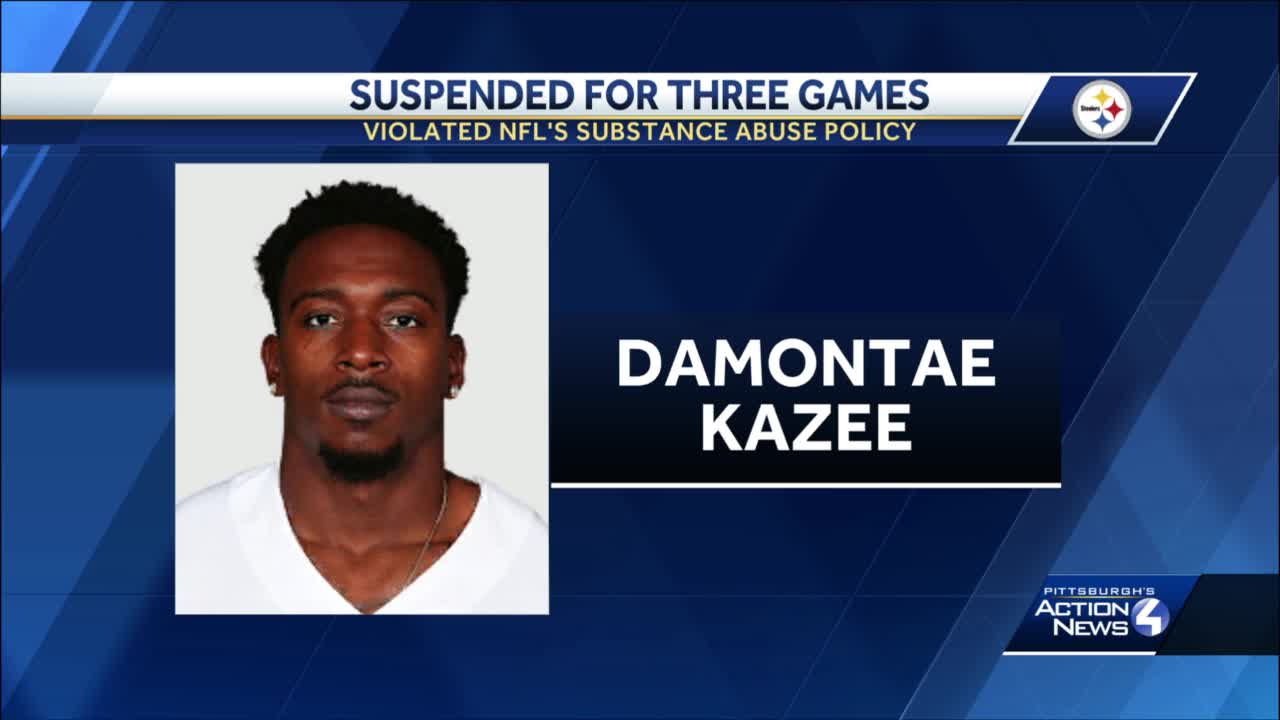 Injured Steelers safety Damontae Kazee suspended 3 games by NFL