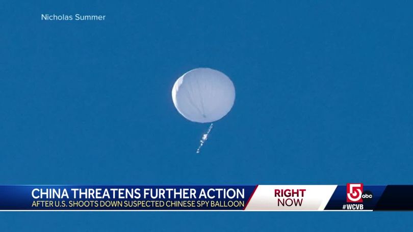 Suspected Chinese 'spy balloon' shot down by US fighter jet over sea