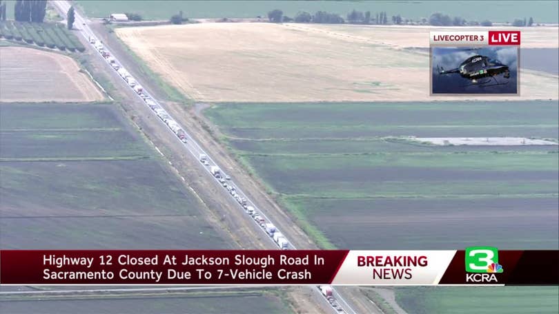 5 injured in 7-car crash on State Route 12 near Jackson Slough Rd