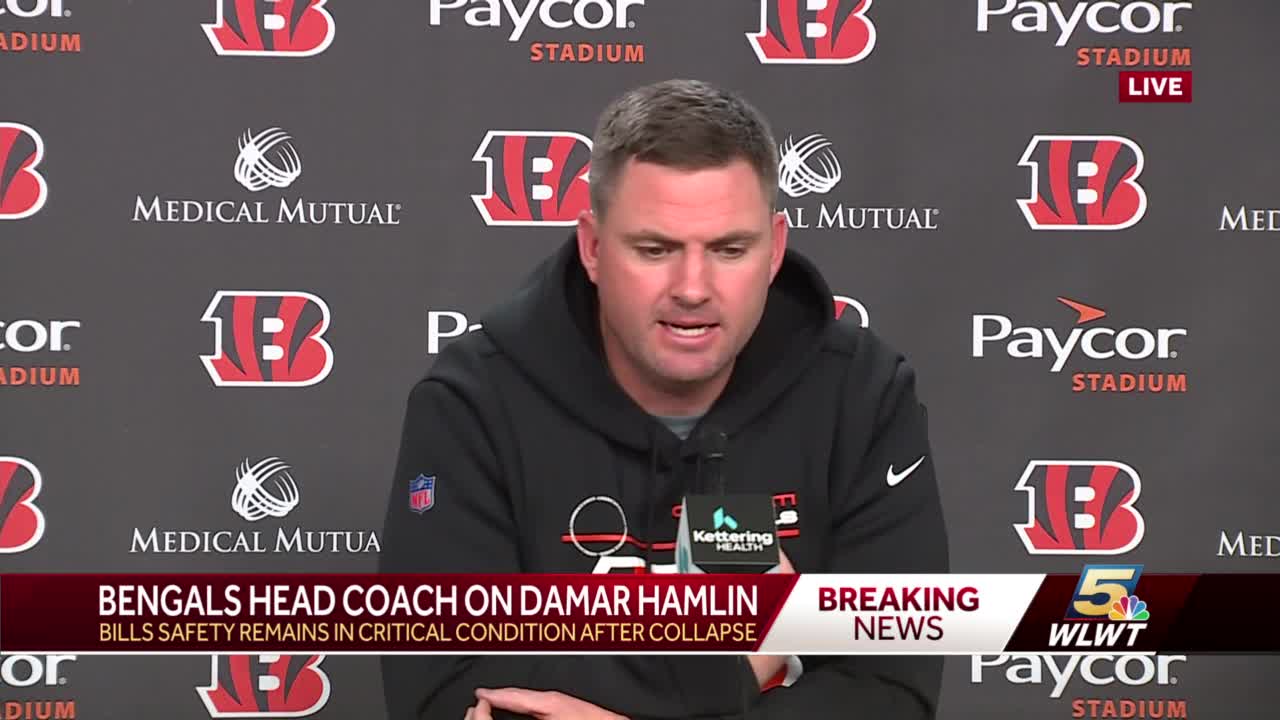 Zac Taylor holds press conference in regard to Demar Hamlin's injury