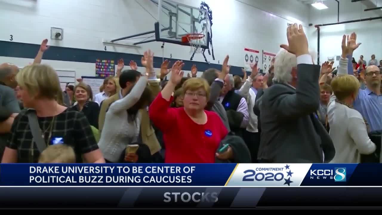 Drake Campus Is Caucus Day Center Of Attention