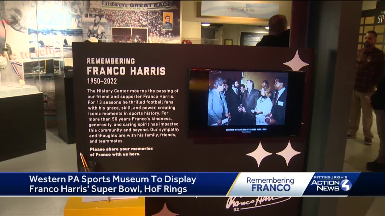 Western Pa. Sports Museum adds Franco Harris' rings to exhibit ahead of Super  Bowl