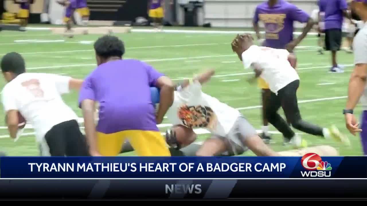 Tyrann Mathieu hosts 2022 Heart of a Badger youth football camp