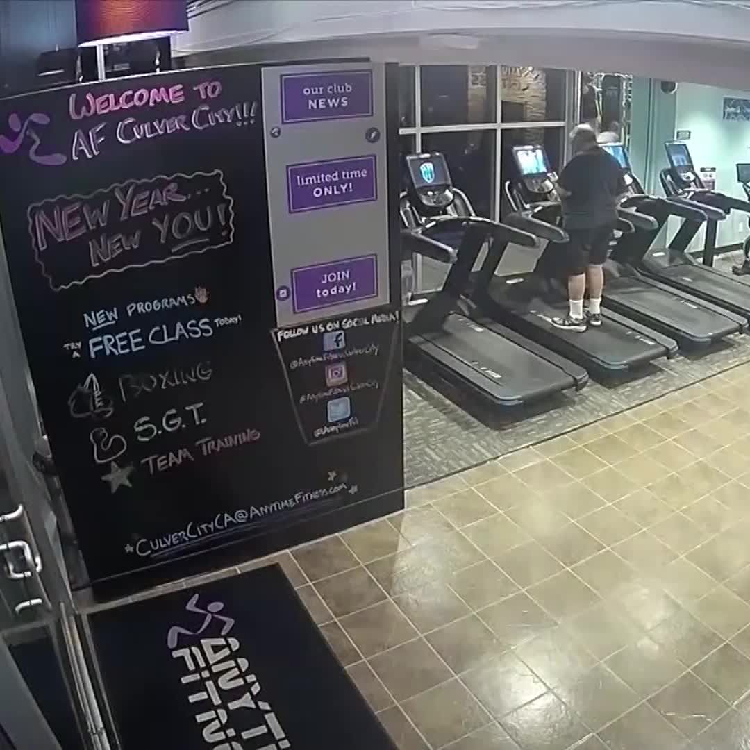 Close call: Car slams through gym, into treadmills