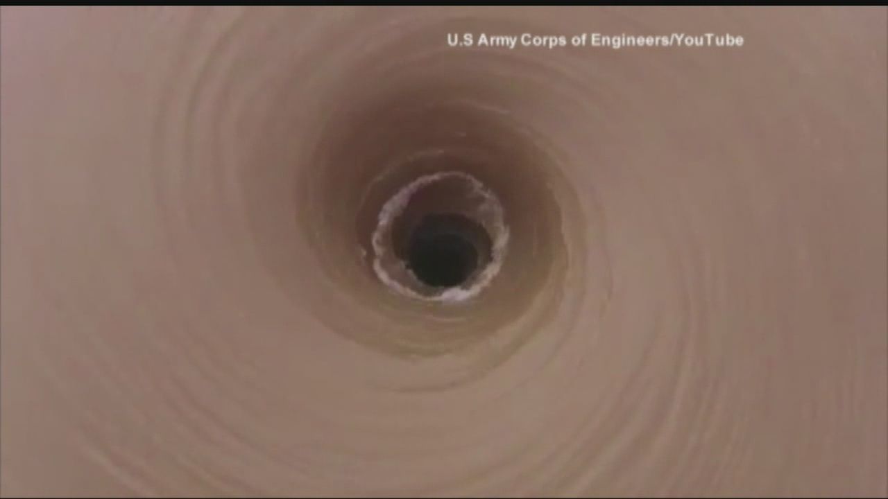 Giant Vortex Draining Lake Texoma