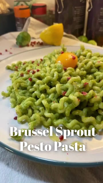 brussel sprout pesto pasta recipe