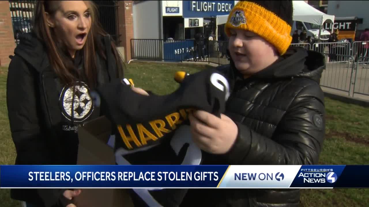 Pittsburgh Steelers, police officers replace boy's stolen gifts