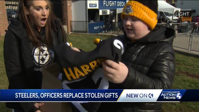 Pittsburgh Steelers, police officers replace boy's stolen gifts