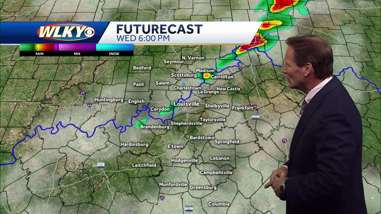 Scattered showers and a few storms expected tonight