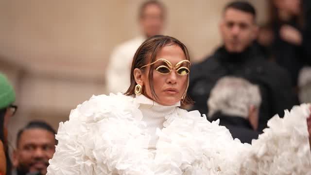 preview for Jennifer Lopez at the Schiaparelli Haute Couture Spring/Summer 2024 show