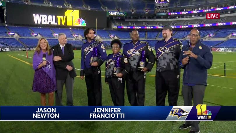 Baltimore, United States. 19th Sep, 2021. Baltimore Ravens cheerleaders  return to the field after a year off because of the coronavirus pandemic  during the home opener against the Kansas City Chiefs at