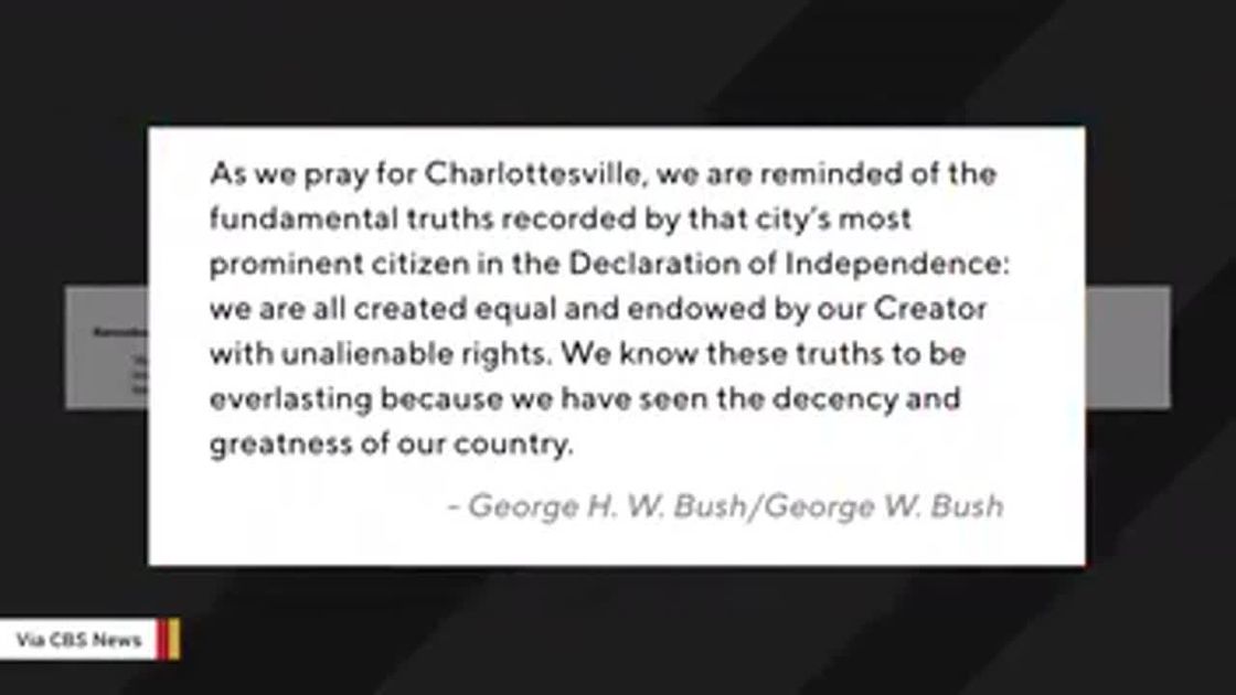 preview for George H. W. Bush And George W. Bush Issue Joint Statement On Charlottesville