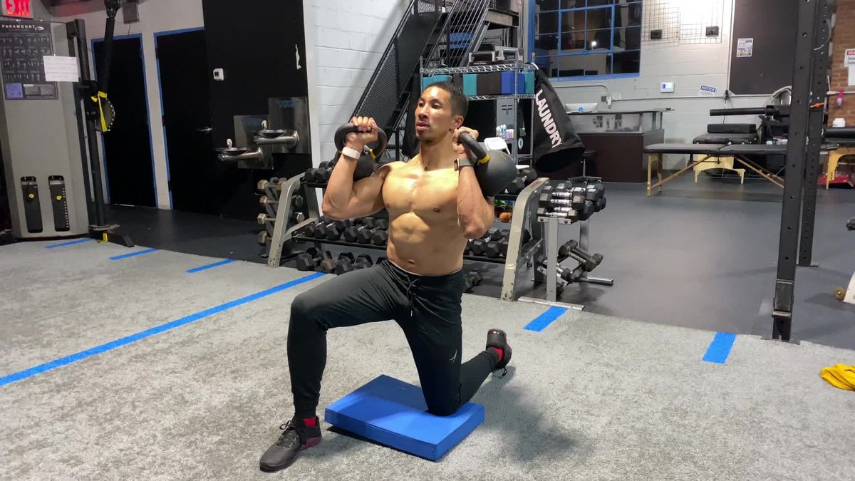 preview for Eb & Swole: Half-Kneeling Kettlebell Overhead Press