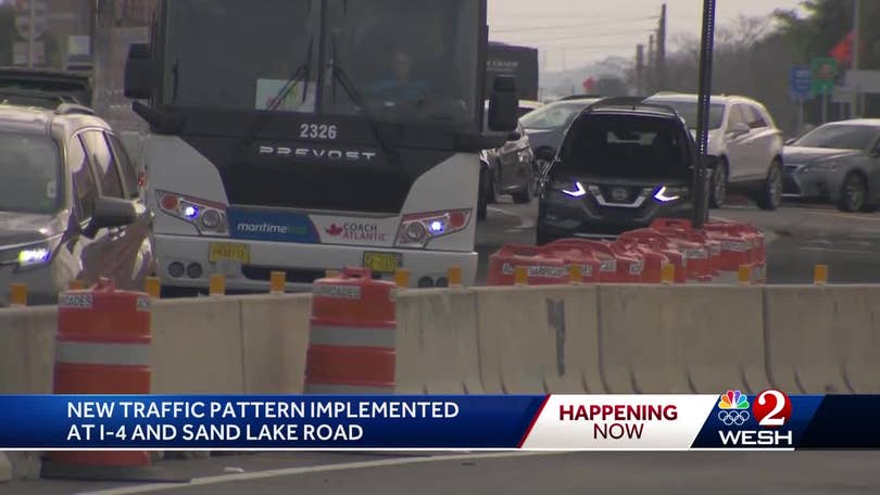 Sand Lake Road and I-4 diverging diamond interchange opened