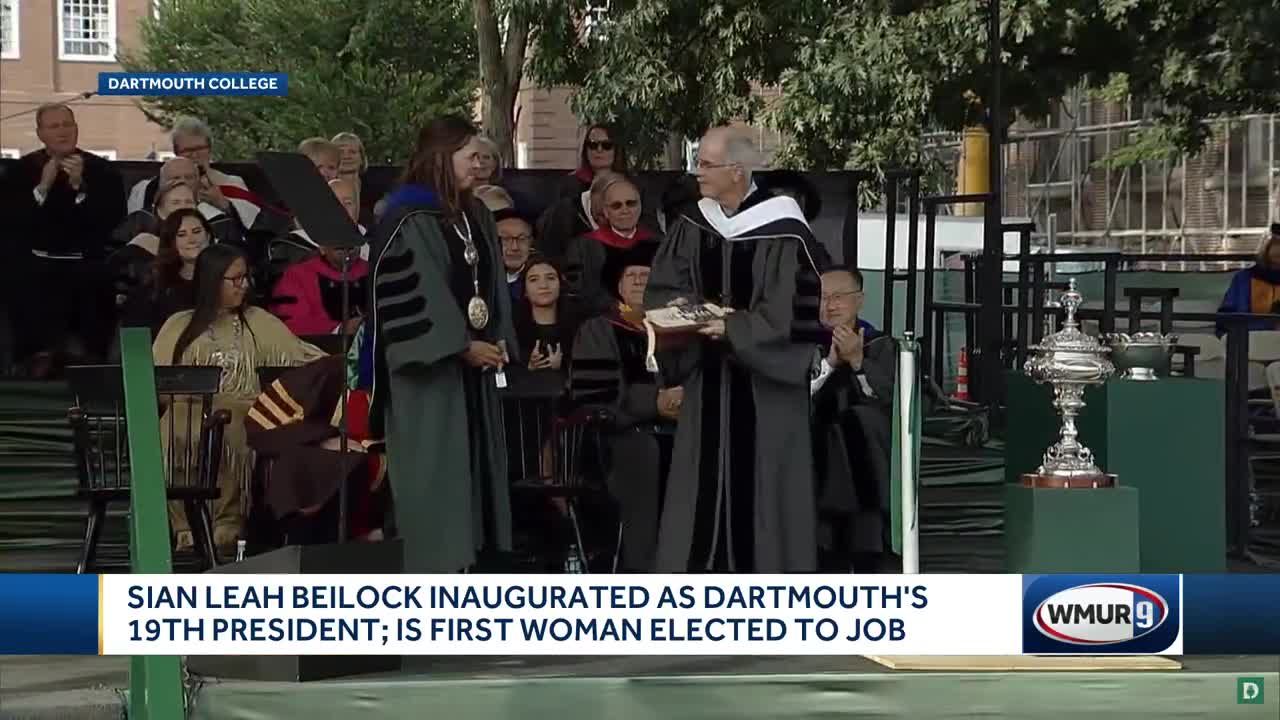Dartmouth College inaugurates first woman president in school history