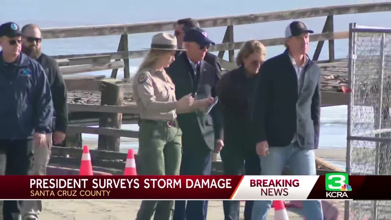 President Biden vows to help California rebuild after storms