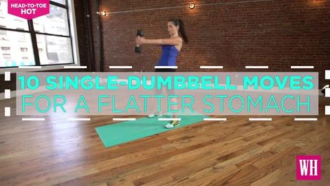 preview for 10 Single-Dumbbell Moves For A Flatter Stomach