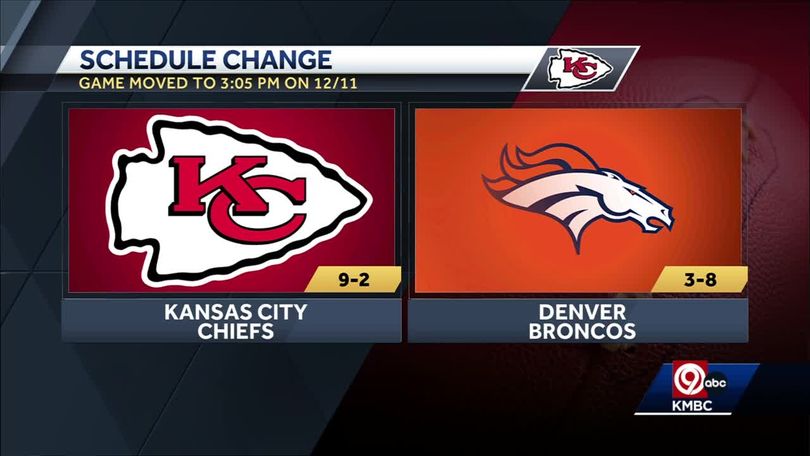 NFL bumps up Chiefs-Broncos game to the afternoon on Dec. 11