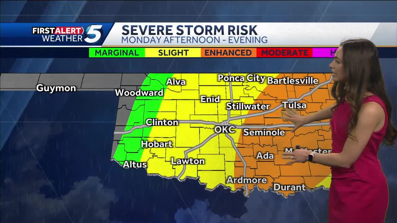 TIMELINE: Parts of Oklahoma are at risk for severe storms next week