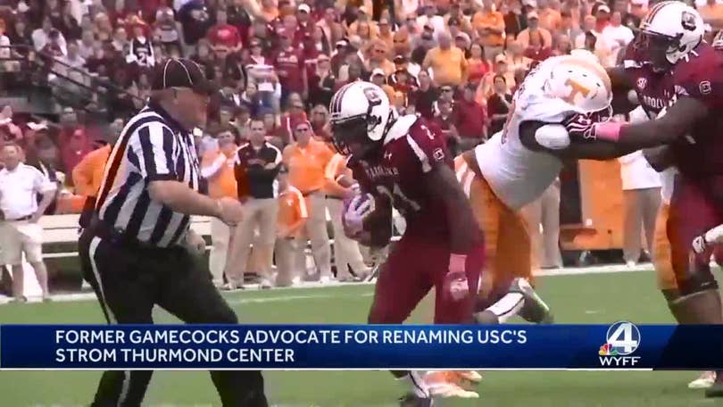 Marcus Lattimore and Alshon Jeffery voice support to rename Strom Thurmond  Wellness Center at South Carolina