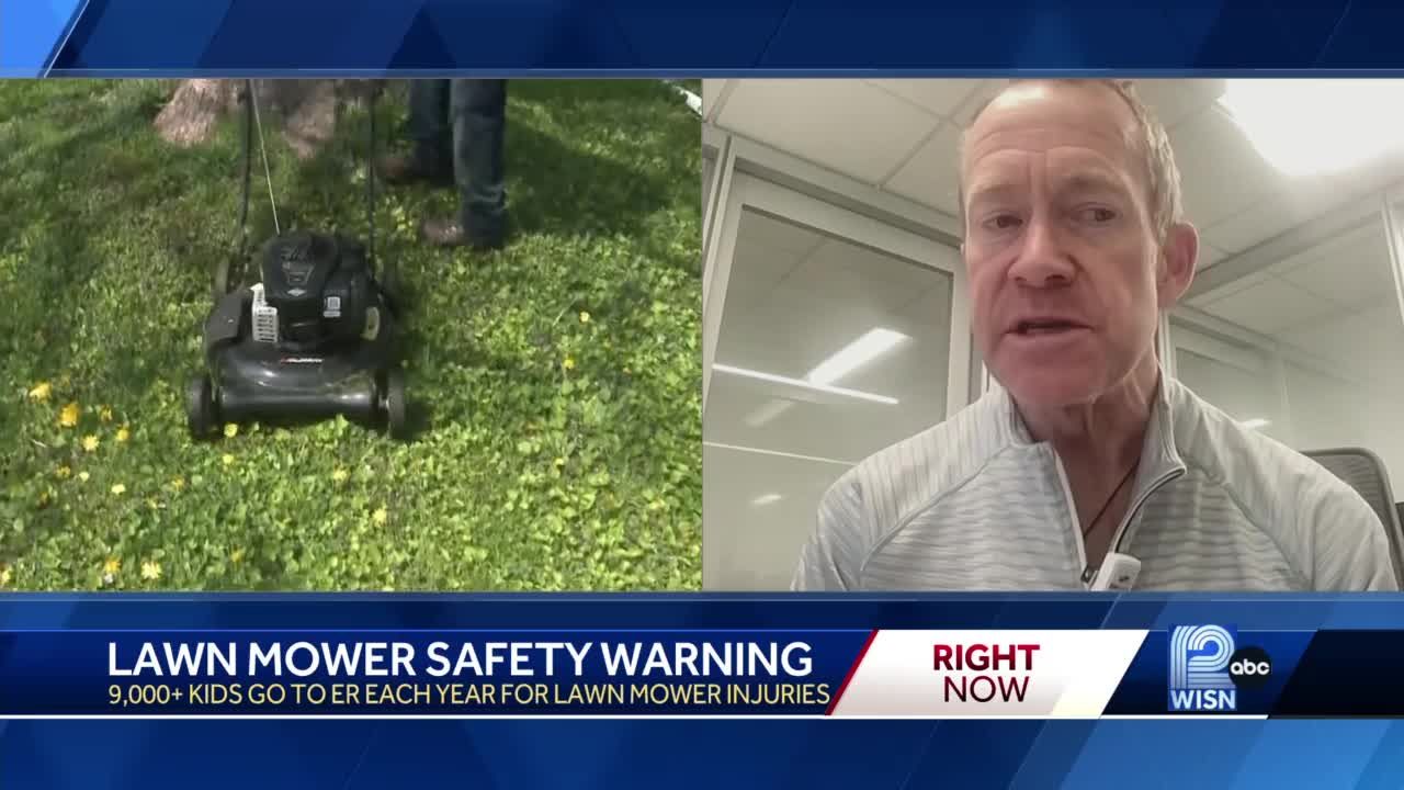 Lawn mower safety warning