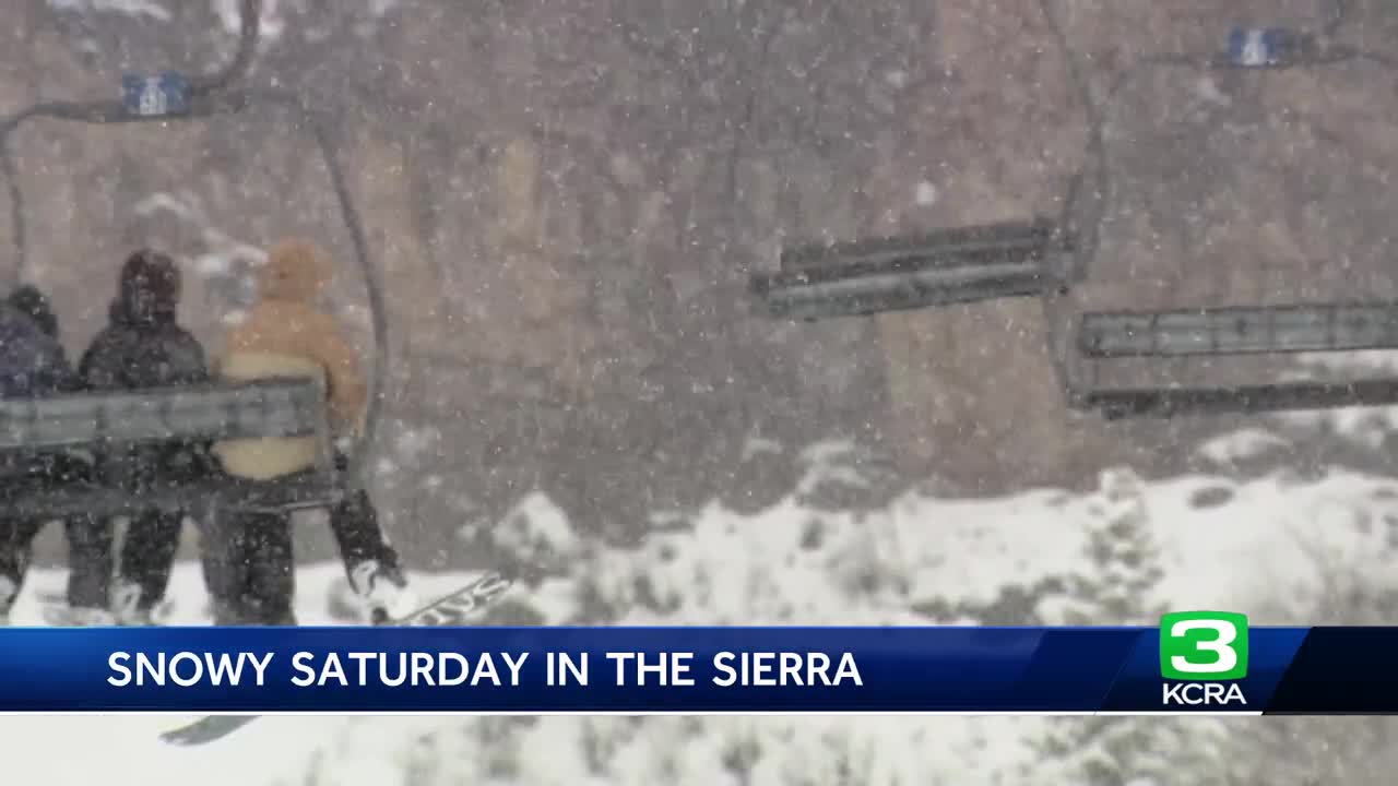 'Quite a day': Snow falls on I-80 in the Sierra Saturday, drivers and skiers react