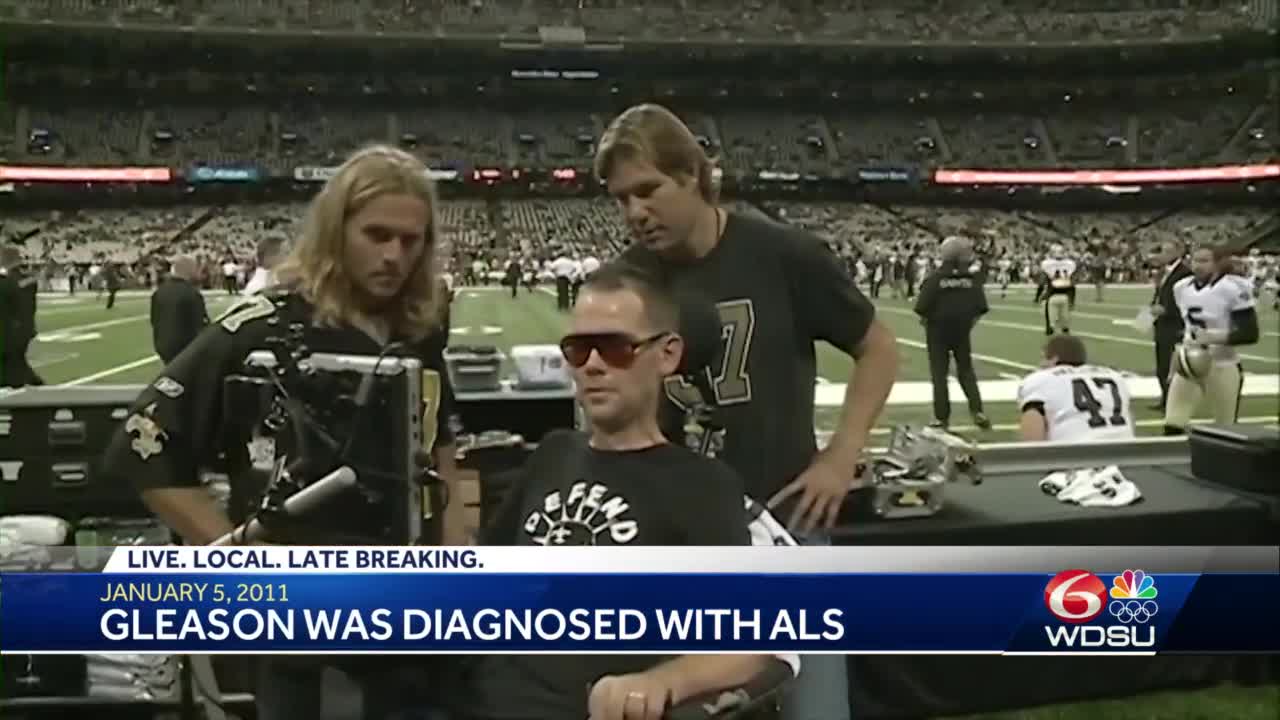 Steve Gleason, former Saints player with ALS, taken to hospital after  health scare during game - CBS News