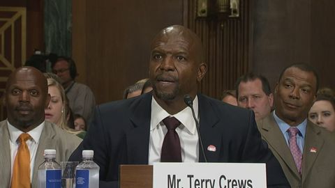 preview for Terry Crews gives evidence on sexual assault to US Senate