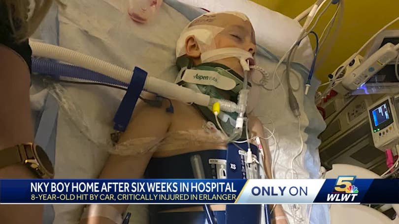 NKY 8-year-old finally home after being hit by car, admitted to ICU in October