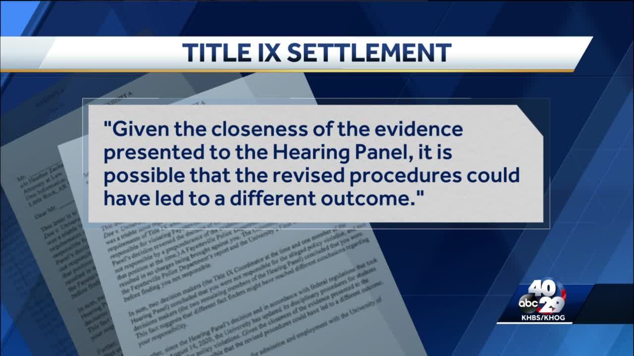University Of Arkansas Settles Lawsuit With Former Student Over Title Ix