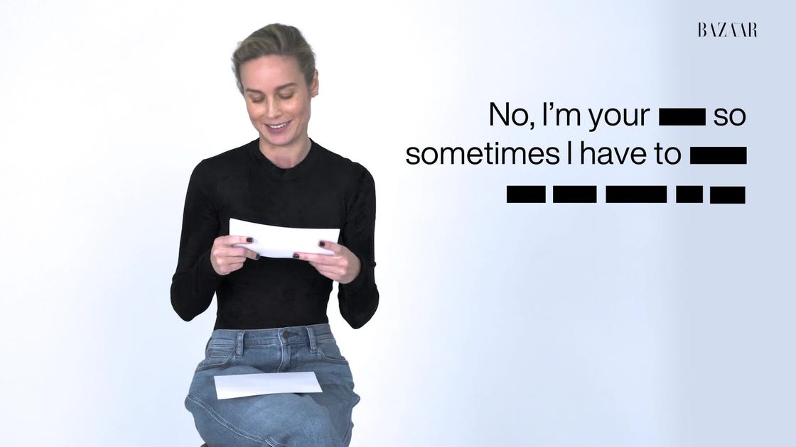 preview for Can Brie Larson Fill in the Blanks to Lines from Captain Marvel, Room and More? | Harper's Bazaar
