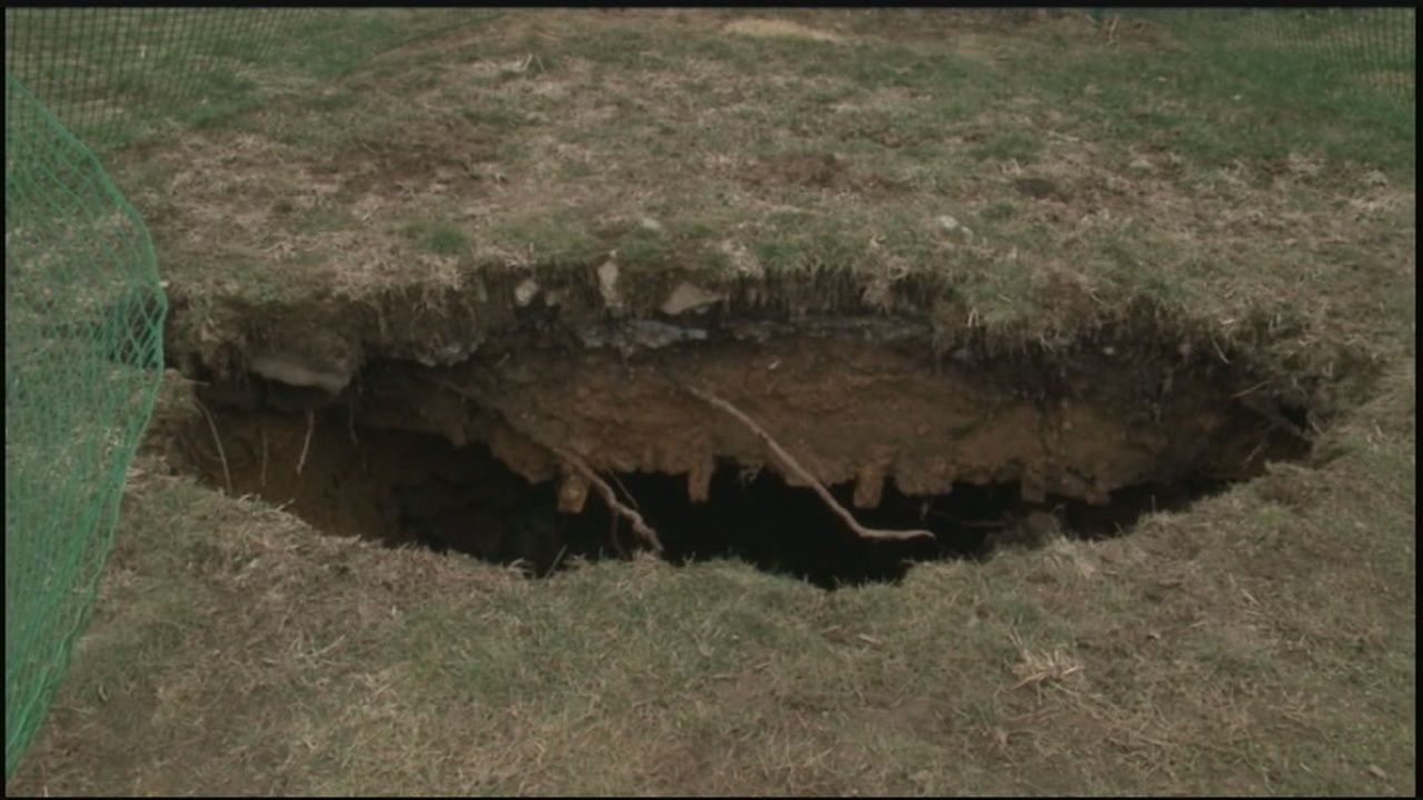 Backyard Sinkhole Uncovers Underground Structure In Pennsylvania
